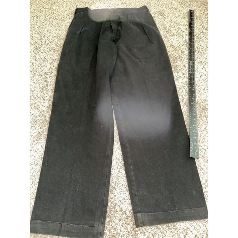 Vintage Y2K Polo Ralph Lauren Pleated Andrew Pants Mens 35x36 Black
